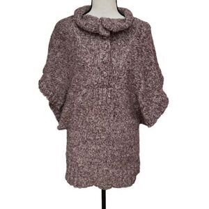 BCBGeneration short sleeve maroon/white knit sweater size S